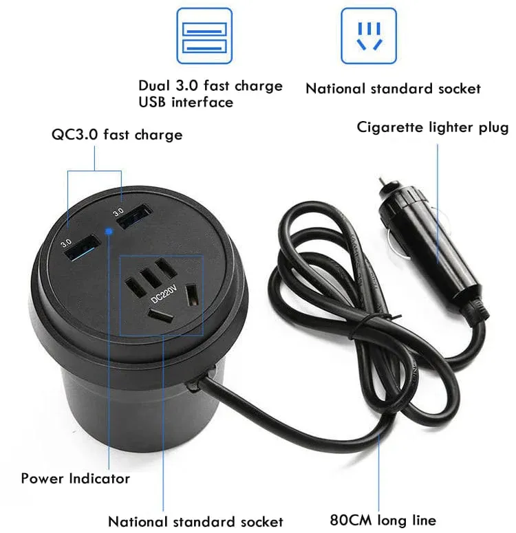 Water cup type car inverter