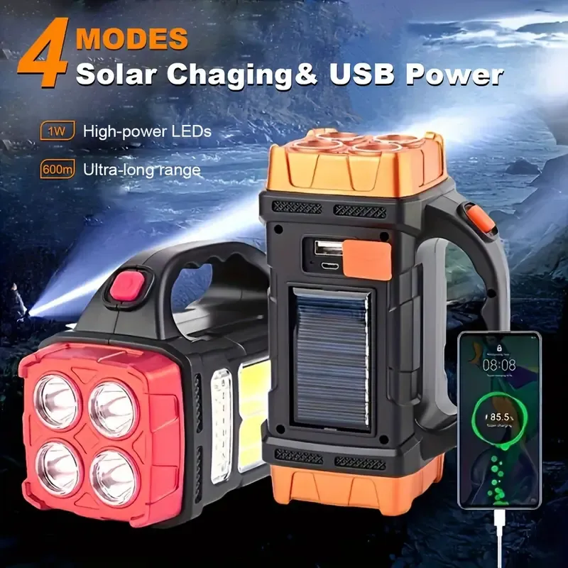 Solar Powered LED Flashlight