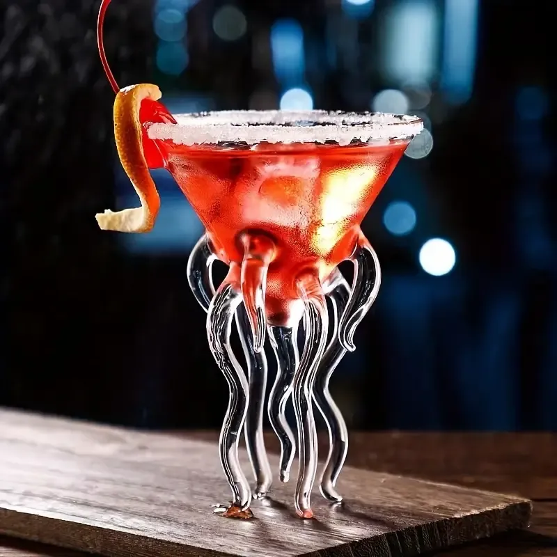 Octopus-Inspired Glass Cocktail Cup