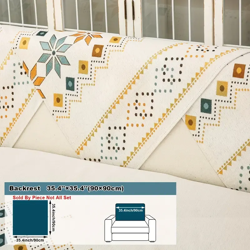 Bohemian style velvet sofa cover set