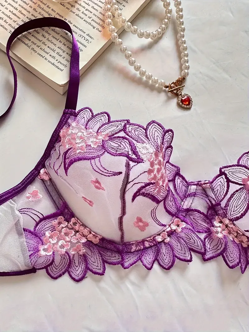 Romantic Floral Lace Lingerie Set