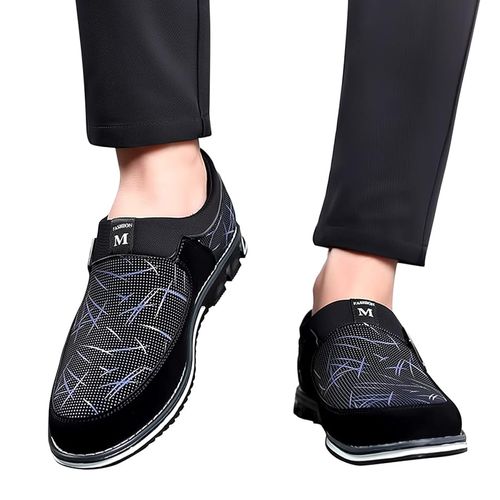 Color-printed large-size casual leather shoes