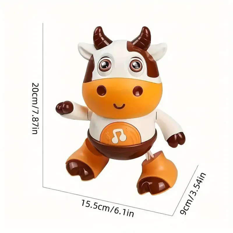Interactive Dancing Cow Toy with Music and Lights
