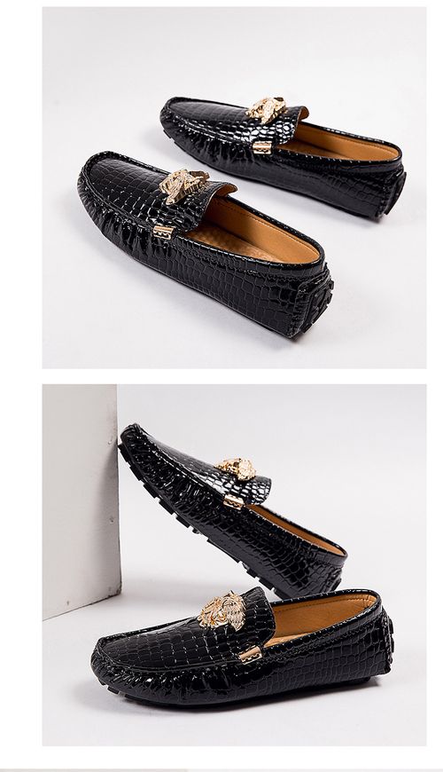 Summer 2025 crocodile leather men's lightweight leather shoes