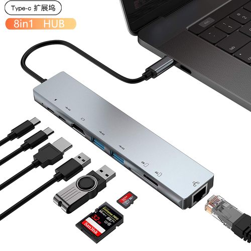 8-in-1 USB-C Hub - 4K HDTV Adapter