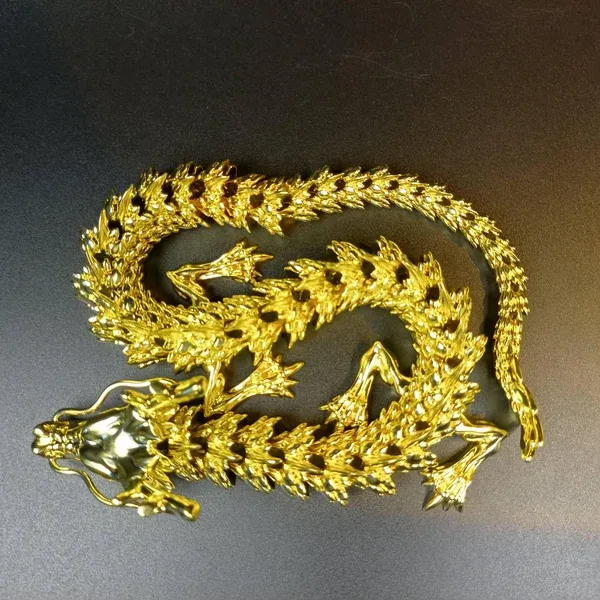 Gold Dragon with Movable Joints