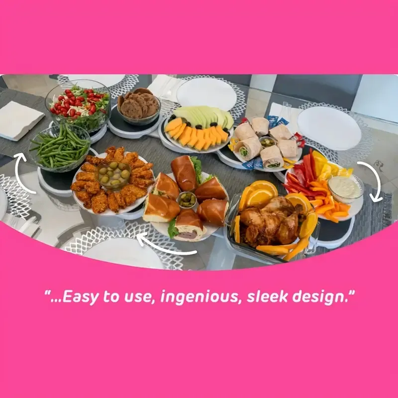 Tray Swivel Tray plate for teacups Bowl dishes Table turntable Portable lazy turntable expandable