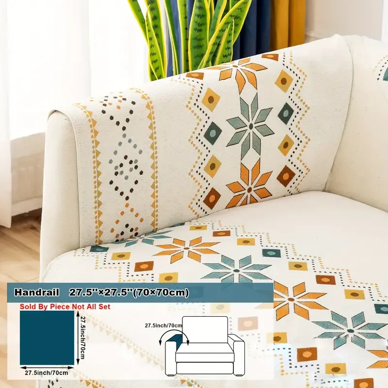 Bohemian style velvet sofa cover set