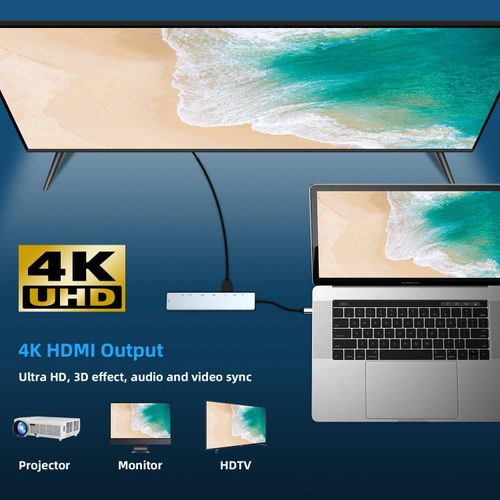 8-in-1 USB-C Hub - 4K HDTV Adapter