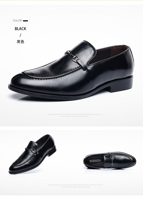 New plus-size men's leather shoes, business formal and casual shoes, men's British and Korean style pointed toe plus-size shoes