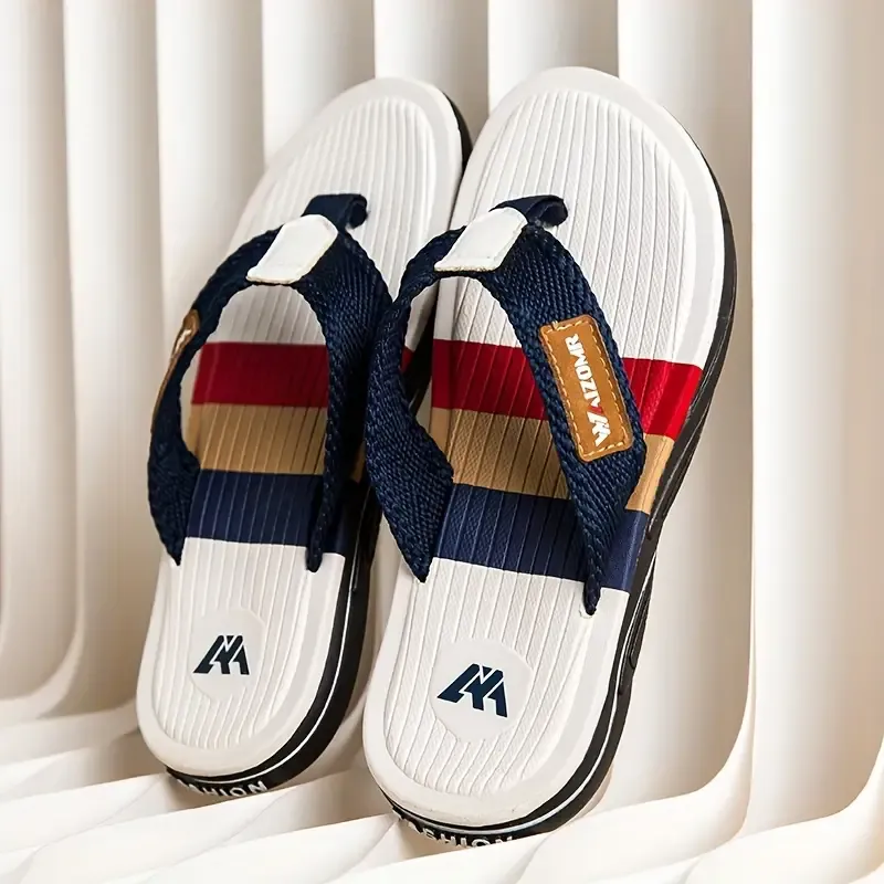 Mens Stylish Colour Block Flip Flops