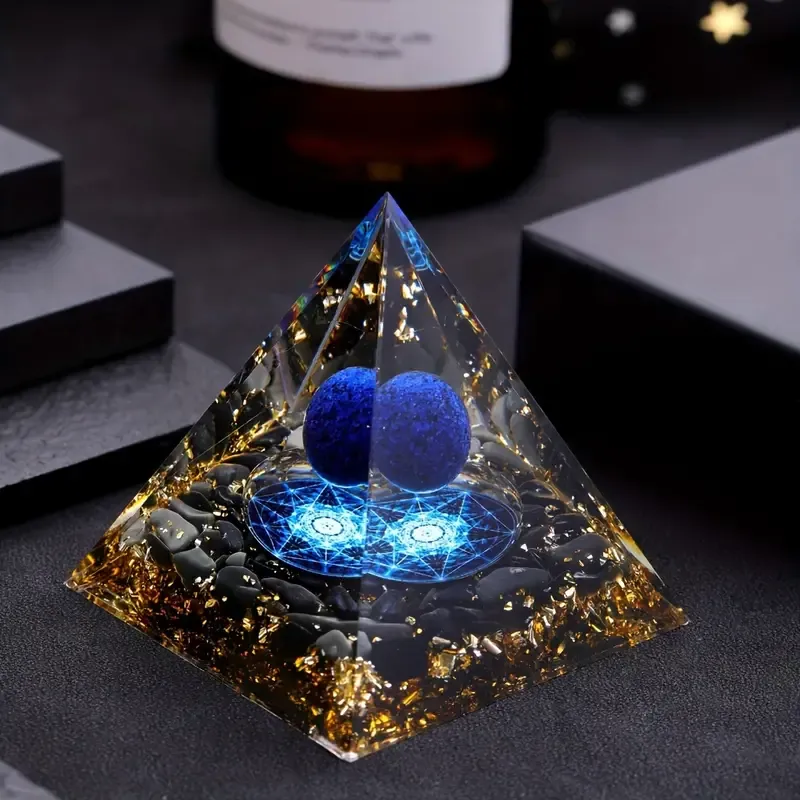Natural Stone Pyramid Inlaid