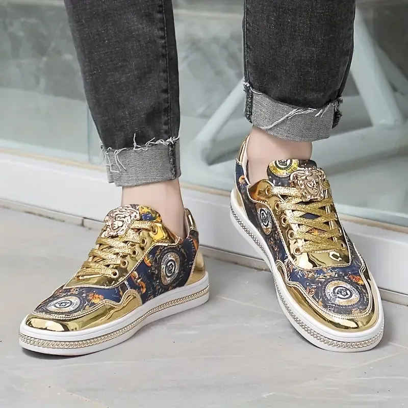 Men's Trendy Cartoon & Letter Print Sneakers