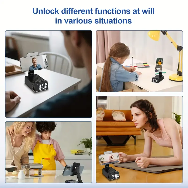 Birthday Gifts for Men Women, Cell Phone Stand Wireless Speaker with Anti-Slip Base, HD Sound, Stocking Stuffer Cool Gadget, Anniversary Idea Gift for Him Her Husband Wife Dad Mom, dad gift, induction speaker for iPhone