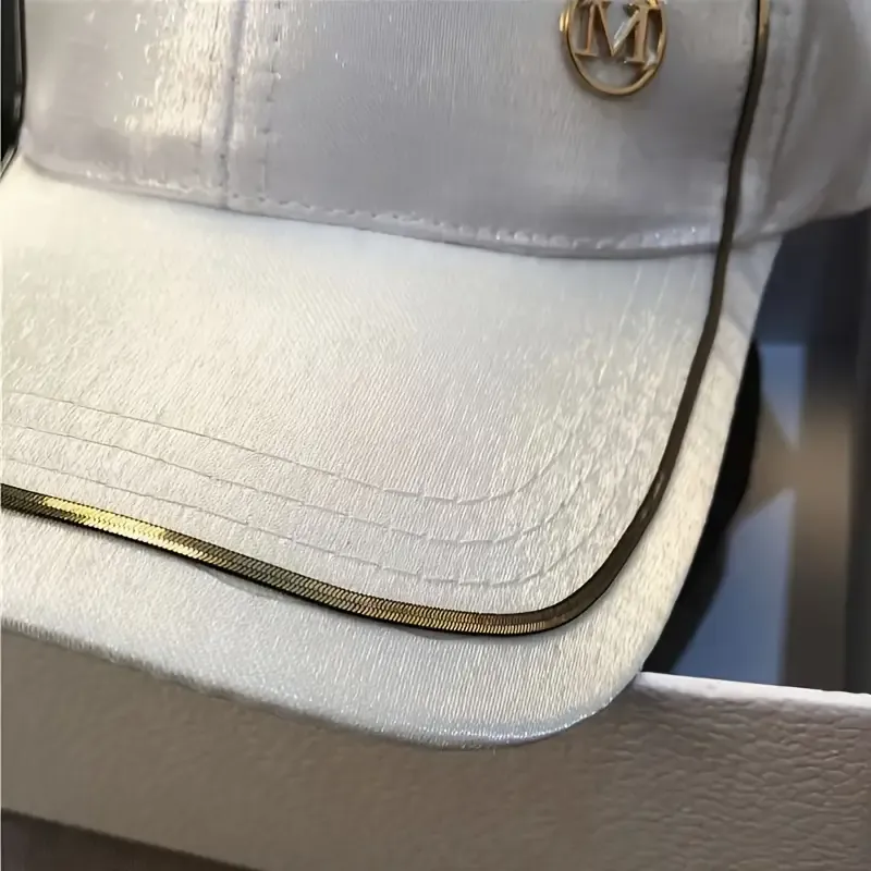 Hat female Korean casual all-match M standard mercerized baseball cap summer sun hat fashion satin cap
