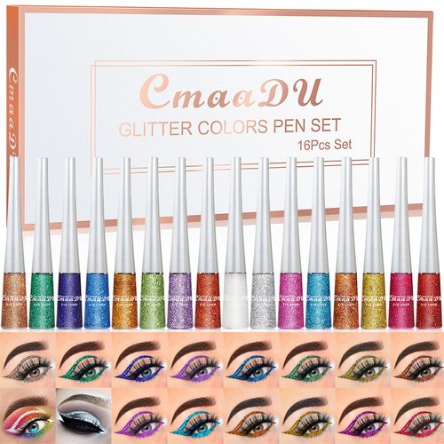 Blue Glitter Liquid Eyeliner Set