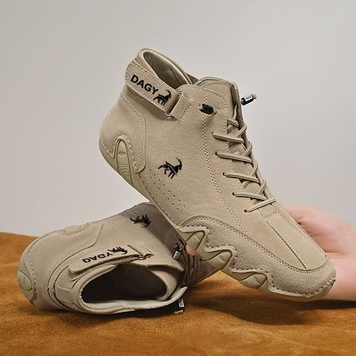 PLUS SIZE Men's Stitching Microfiber Leather Solid Sneakers