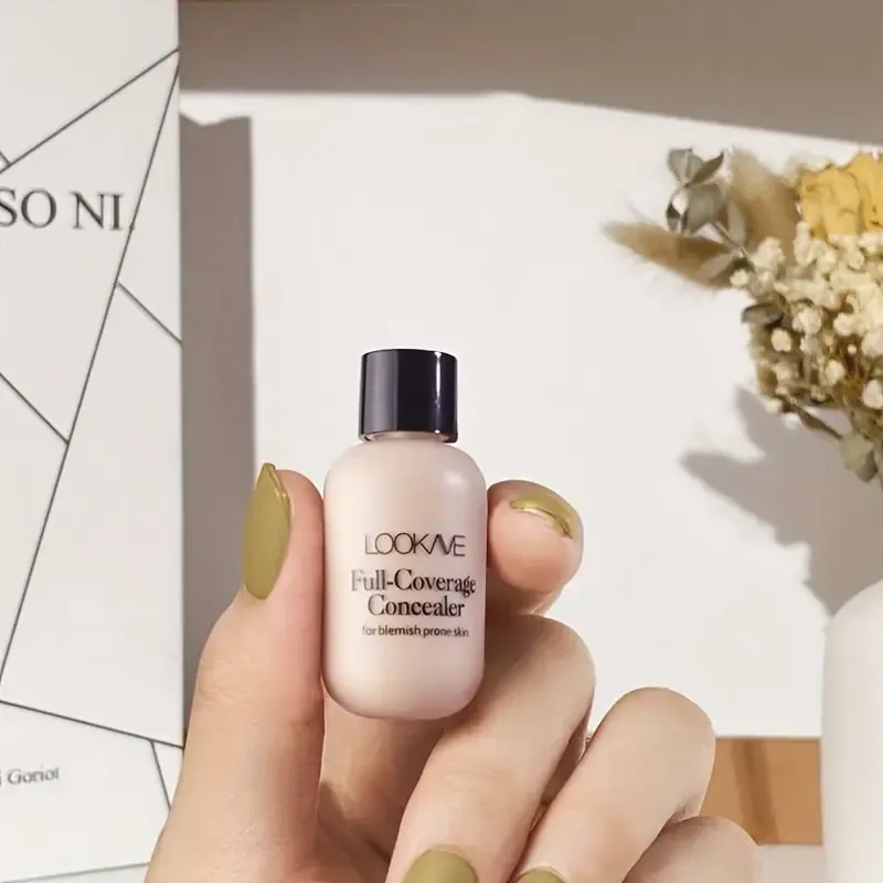 Lightweight Small Mini Bottle Liquid Concealer - Full Coverage For Acne, Dark Circles, And Blemishes, Travel Size