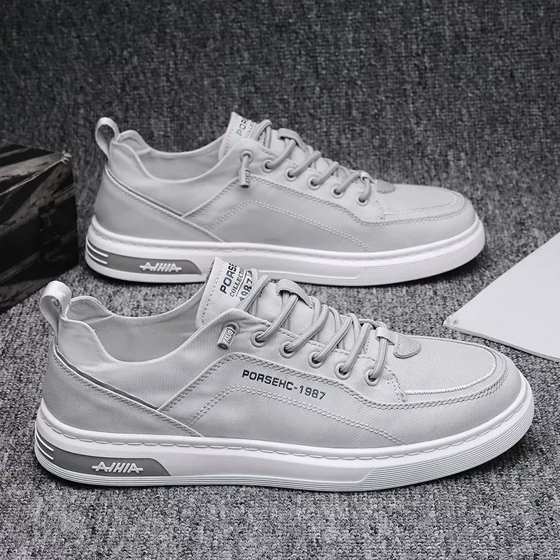 Breathable canvas slip-on shoes for men