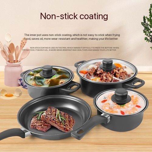Hot-selling 13-piece cookware set, spatula, non-stick saucepan, milk pan, frying pan, cross-border Maifan stone pot multi-piece cookware set