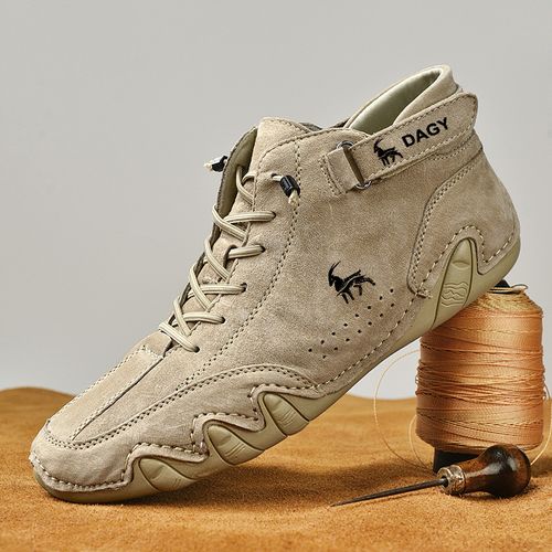 PLUS SIZE Men's Stitching Microfiber Leather Solid Sneakers