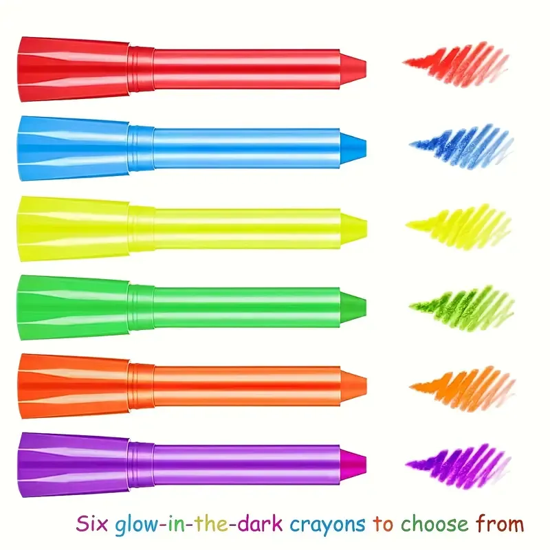 Glow Blacklight Face Paint Crayon Kit