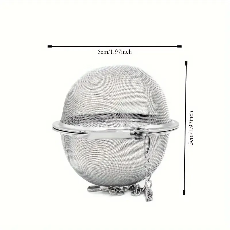 5 pcs 304 Stainless Steel Seasoning Ball Bag For Household Tea Brewing, Filter Screen, Large Seasoning, Fragrant Marinade, Soup, Stewed Meat, Seasoning Ball Box