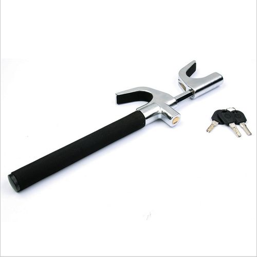 Stagecaptain Steering Wheel Lock - Steel Steering Wheel Lock - Steering Wheel Clamp for Steering Wheels with Approx. 16-30 cm Diameter - Immobiliser with Easy Installation - Anti-Theft Protection with