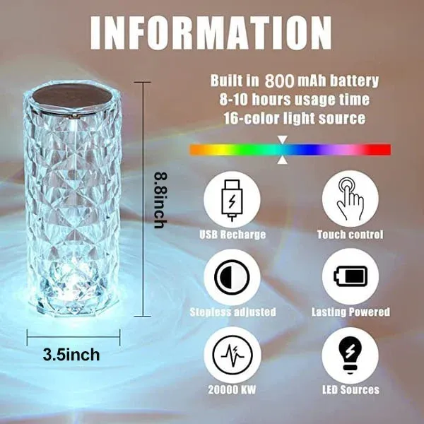 🔥BIG SALE - 50% OFF🔥🔥🌈 - Touching Control Rose Lamp✨