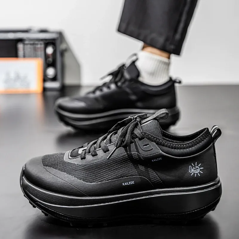 Summer high-end casual sports shoes with thick soles for heightening effect