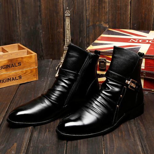 men's british style martin boots short leather boots