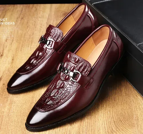 Amazon wish LAZADA cross-border casual leather shoes British fashion pointed men's leather shoes