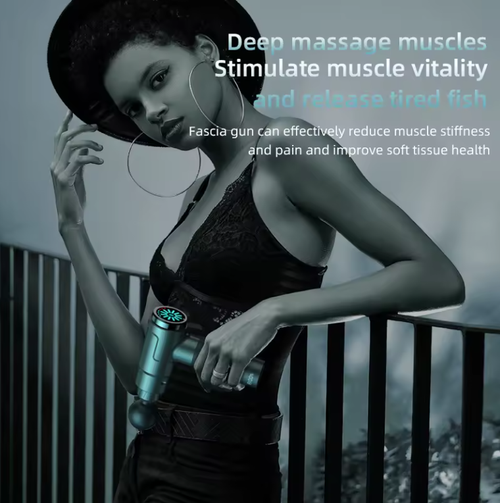 2024 new hand held massage gun machine gym massager muscle gun with 4 heads
