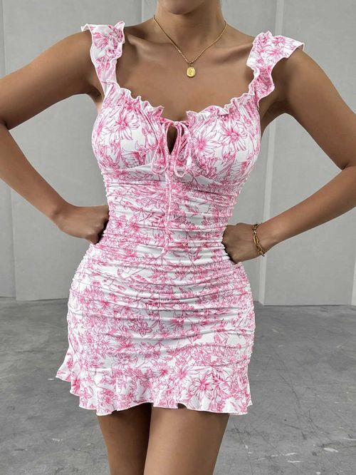 Women's floral sexy short skirt