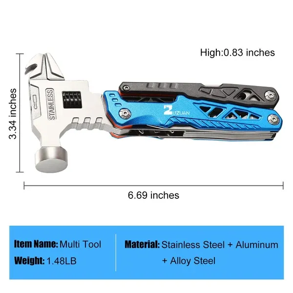 18 in 1 multi-tool, professional stainless steel multi-tool pliers
