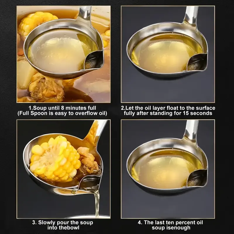 Stainless Steel Oil-separating Spoon