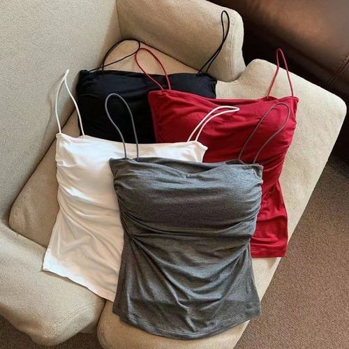 Women's Solid Color Polyester Camisoles