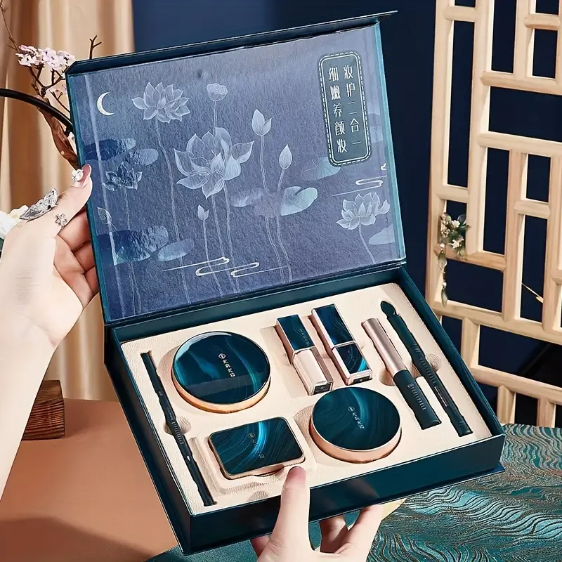8pcs Jade Jade Beauty Care Kit, Natural Makeup, Light And Moisturizing Skin Care Kit, Portable Makeup Box, Craftsmanship And Appearance Design Beauty Makeup Kit, Valentine'S Day Gift, Christmas Gift