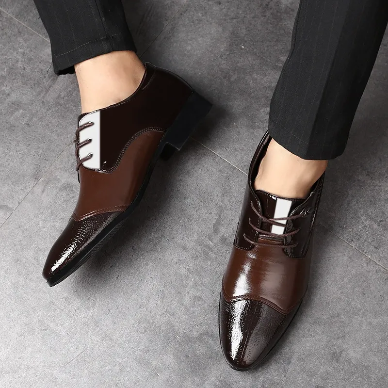 Spring new large size casual leather shoes for men