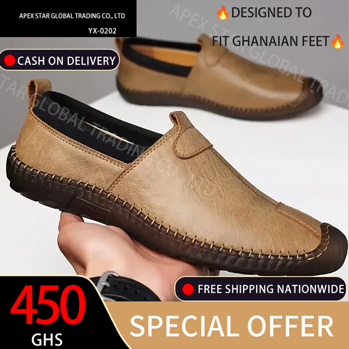 Men's Solid Colour Slip On Loafer Shoes, Comfy Non Slip Durable Breathable Shoes For Men's Outdoor Activities