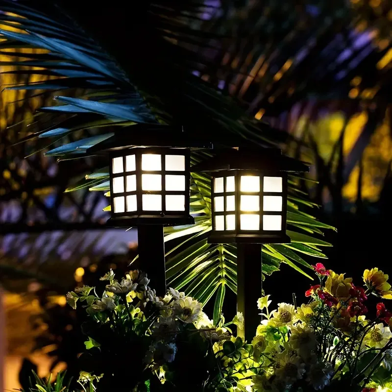 Solar Outdoor Lights, 600mA Solar Path Lights, 10 Hours Long-lasting LED Landscape Lighting Outdoor Solar Path Lights, Solar Garden
