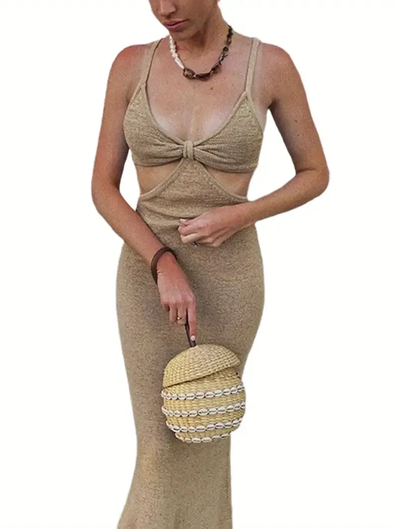 Womens Sexy Suspender Long Dress