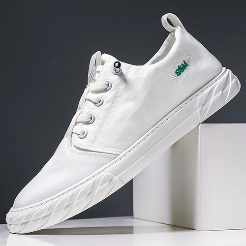 Casual cloth shoes, breathable white sneakers for men