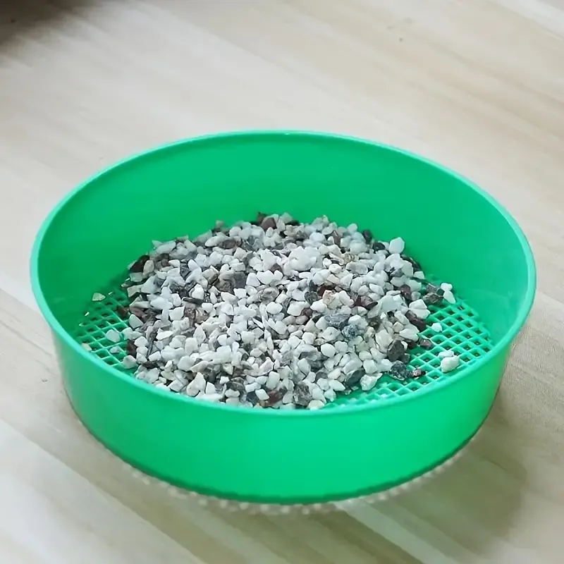 5pcs Durable Round Plastic Soil Sifter - Efficient Gardening & Lawn Care Tool for Indoor or Outdoor Use