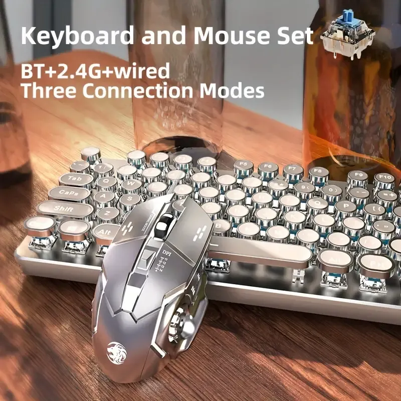 Punk mechanical keyboard and mouse set cable game esports office