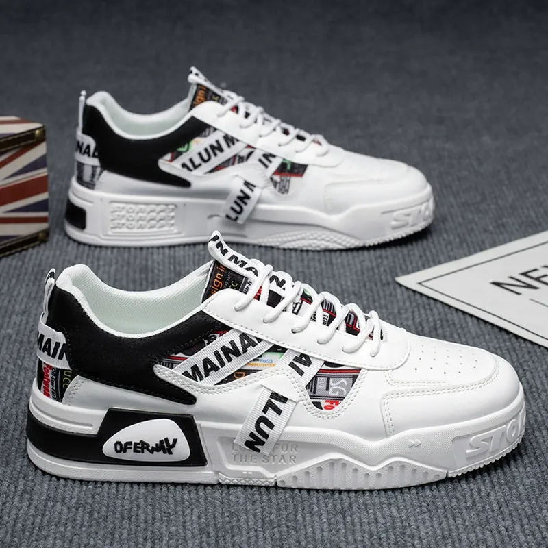 breathable height-enhancing white shoes