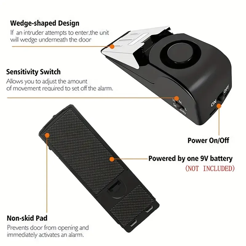 Portable Door Stopper Alarm
