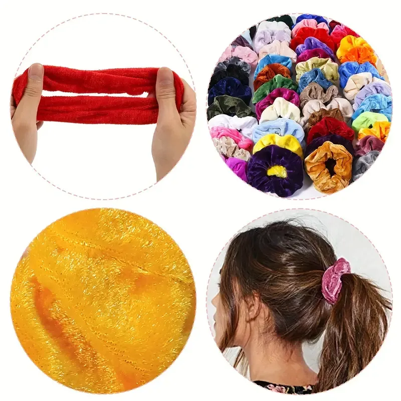 20 Colors Velvet Scrunchies Set