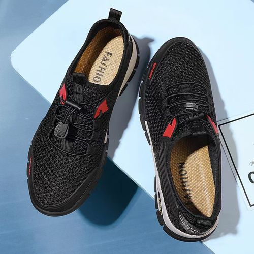 Summer mesh fabric men's outdoor travel shoes