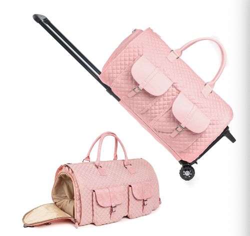 Chic Pink 2-in-1 Women's Travel Duffel